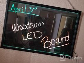 img 8 attached to Создавайте художественные шедевры с Woodsam's Erasable LED Drawing Board + 8 флуоресцентными маркерами