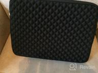 картинка 1 прикреплена к отзыву 💼 Evecase Diamond Foam Neoprene Sleeve Bag for 12.9-14 Inch Laptop/Tablet, Splash & Shock Resistant - Black от Michael Jennings