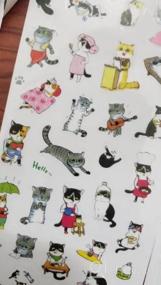 img 5 attached to Super Cute Black And White Cat Stickers Pack For Scrapbooking, DIY Projects, And Decorating - Ideal Gift For Kids, School And Office Stationery, And Laptop Decoration