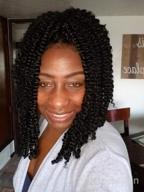 img 1 attached to 4 Packs Pre-Twisted Passion Twists Synthetic Crochet Braids 18 Inch Pre-Looped Spring Bomb Crochet Hair Extensions Fiber Fluffy Curly Twist Braiding Hair (T27#, 18 Inch (Pack Of 4)) review by Masud Taylor