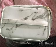 img 1 attached to 2-Piece Marble Makeup Bag Set | Portable Travel Cosmetic Bags Waterproof | Multi-Function Organizer Storage Toiletry Bags For Women & Girls review by Carnell Bollwitt