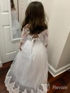 img 1 attached to Carat Elegant Flower Beading Communion Girls' Clothing in Dresses review by Tony Flugence