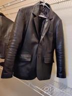 img 1 attached to Men'S Lambskin Leather Casual Blazer Jacket By Blingsoul review by Paul Dye