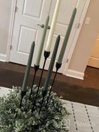 картинка 1 прикреплена к отзыву Stylish 5-Armed Black Metal Candelabra For Taper Candles - Perfect Table Centerpiece For Christmas, Halloween And Fireplace Decorating от Terry Brendemuehl