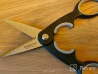 img 1 attached to FISKARS Functional Form Kitchen Scissors, 22 cm, silver/black review by Gabriela Krynicka ᠌