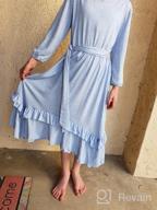 img 1 attached to 👗 Stylish MITILLY Girls Maxi Dress with Ruffles, Pockets, and Belt - Perfect for Casual and Swingy Looks review by Jessica Veliz