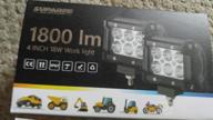 img 1 attached to Waterproof 4" Flood Beam LED Work Light Bar Set With 18W CREE Chips - Ideal For Off-Road Vehicles, SUVs, ATVs, Jeeps, And Boats review by Greg Muin
