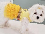 img 1 attached to 🦄 KYEESE Unicorn Tiered Layer Tutu Tulle Dog Birthday Party Dress with Sequins - Perfect for Small Dogs review by Art Porras