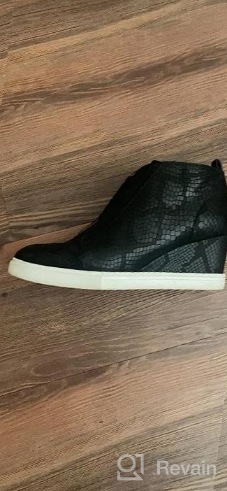 img 1 attached to Linea Paolo Felicia Platform Wedge Sneaker Bootie - Elevate Your Style With Our Original Design review by Jamonte Hamilton