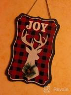 img 1 attached to 7-Inch Rustic Wooden Framed Signs For Christmas And Winter Décor - Merry Christmas And Happy Winter Days Plaques For Tabletop, Shelf, Tiered Tray, And Mantle Decorations review by Rachel Smith