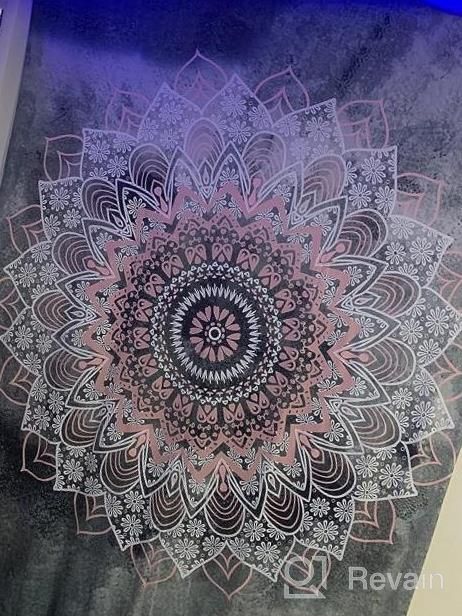 img 1 attached to Dremisland Grey Mandala Flower Tapestry - Indian Hippie Bohemian Wall Hanging Bedding Tapestry (L:80"X60") For Modern Home Decor review by Stephanie Graves