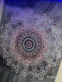 img 5 attached to Dremisland Grey Mandala Flower Tapestry - Indian Hippie Bohemian Wall Hanging Bedding Tapestry (L:80"X60") For Modern Home Decor
