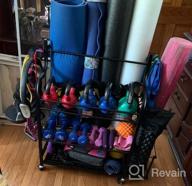 img 1 attached to Mythinglogic Yoga Mat Storage Rack With Wheels And Hooks For Home Gym Equipment Storage - Dumbbells, Kettlebells, Foam Roller, Yoga Strap, And Resistance Bands Organizer review by Jesse Bailey