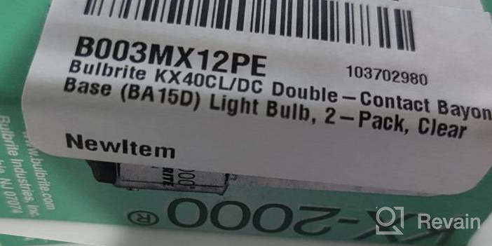 img 1 attached to Bulbrite Clear Double-Contact Bayonet Base (BA15D) Light Bulbs - 2-Pack KX40CL/DC review by Fahmi Manna