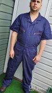 img 1 attached to Men'S Short Sleeve Blended Coveralls With Zipper Pockets - Comfortable Jumpsuit For Workwear By Kolossus review by Chris Tisdale