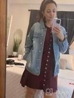 img 1 attached to Get Western Chic With GRAPENT'S Oversized Distressed Denim Jacket For Women review by Anthony Jagers