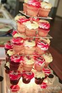 img 1 attached to 🎂 Jusalpha 4 Tier Square Cupcake Stand Serving Tray Acrylic Cupcake Tower - Perfect for Enhancing Weddings and Birthday Parties, Candy Bar Decoration (Warm Power Charge: Battery) review by James Davis