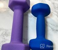 img 1 attached to Portzon Neoprene Dumbbell Set Of 2 With 10 Color Options, 1-15 LB Weight Range, Anti-Slip Grip, Hex Shape To Prevent Rolling review by Eric Currie
