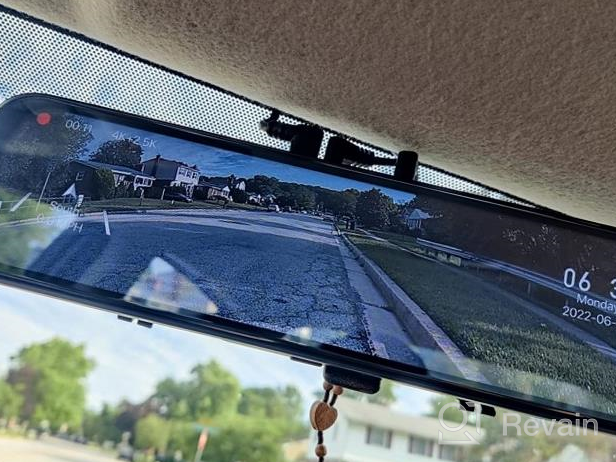 img 1 attached to Drive With Confidence: WOLFBOX Rear View Mirror Camera With Front And Rear 4K+2.5K, Full Touch Screen, Night Vision, And Parking Assist review by Matthew Sytniak