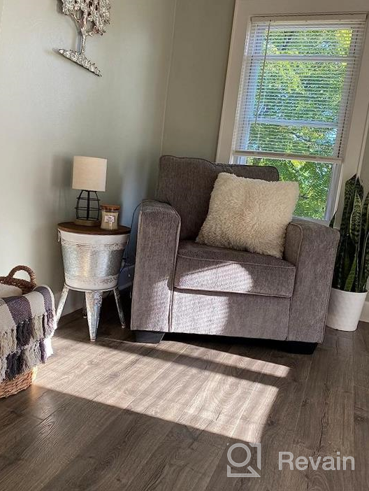 img 1 attached to Distressed White Farmhouse Accent Side Table - Galvanized Rustic Coffee Table With Metal Storage Ottoman Wood Cover & Stand Decor Bench Legs (Set Of 1) review by Darryl Buck