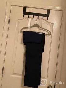 img 5 attached to WEBI Black Over The Door Hook - Multipurpose Door Hanger For Clothes, Towels, And Bathroom Accessories - Stylish Over Door Coat Rack And Towel Rack