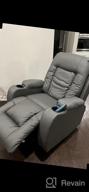 img 1 attached to JUMMICO Power Lift Recliner Chair With Heat And Massage For Elderly PU Leather Modern Reclining Sofa Chair With Cup Holders, Remote Control, USB Port For Living Room (Black) review by Jeffrey Bush