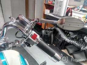 img 7 attached to Улучшите стиль своего мотоцикла с зеркалами KiWAV Ultra Chrome - овальной формы, алюминий с ЧПУ, 8 мм, совместимый с различными брендами