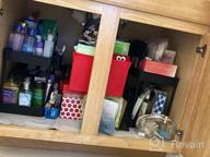 img 1 attached to Maximize Your Storage Space: SOYO 2 Pack Under Sink Organizers For Kitchen And Bathroom - Versatile, Multi-Tier Shelf With Hanging Cups, Hooks, Dividers, And Countertop Caddy In White review by Danny Flores
