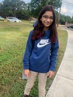 img 1 attached to 🏻 Stylish and Comfortable: Nike Girls NSW Pullover Hoodie for Everyday Fashion review by Patrick Goodrich