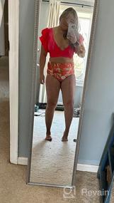 img 8 attached to Tropical Paradise: SPORLIKE Women'S High Waisted Ruffle Bikini With Push Up Top