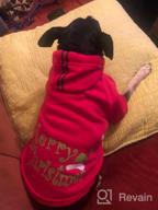 img 1 attached to Christmas Patterns Printed Dog Hoodie Pet Puppy Sweatshirt Clothes Red Extra Small review by Panos Jordan