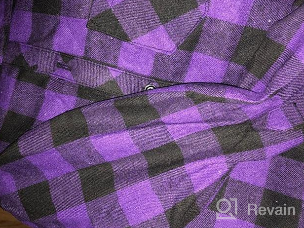 img 1 attached to Cromoncent Casual Flannel Sleeve Button review by Jeff Keegan