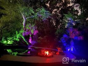 img 8 attached to Оживите свой сад с помощью меняющих цвет солнечных прожекторов JSOT - идеально подходит для рождественского и круглогодичного ландшафтного освещения