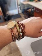 img 1 attached to YGLINE Boho Handmade Leather Tube 🌟 Crystal Stone Bracelet: Striking Style for Women review by Casey Oliver