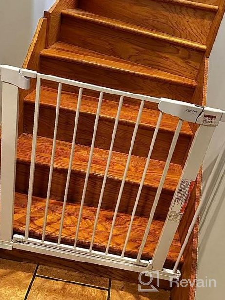 img 1 attached to Cumbor 29.5-46" Auto Close Safety Baby Gate: Mom'S Choice Awards Winner, Extra Tall & Wide Child Gate For House, Stairs, Doorways - Durable Dog Gate With Easy Walk Thru - Brown review by Todd Cobb