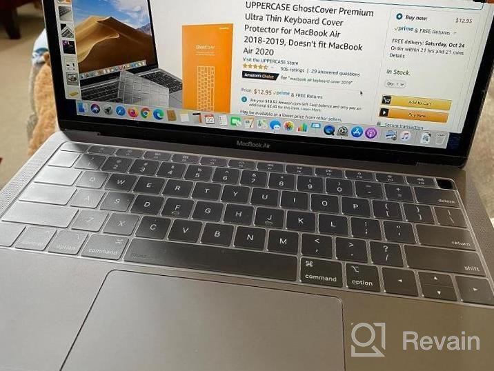 img 1 attached to UPPERCASE GhostCover Premium Ultra Thin Keyboard Cover Protector Compatible With MacBook Air 2018-2019 Only review by Kenneth Martin