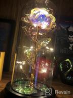 img 1 attached to Enchanting Galaxy Rose Gift For Her: Perfect Valentine'S Day, Christmas, And Anniversary Present With LED Beauty And The Beast Rose In Glass Dome review by Randolph Iglesias