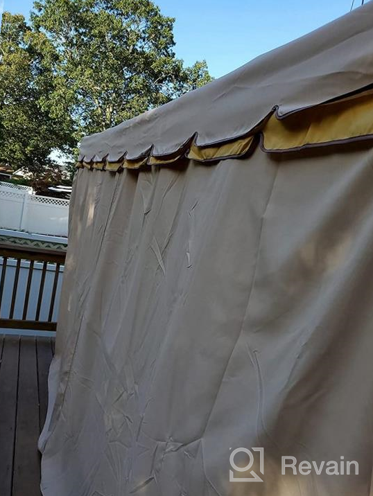 img 1 attached to YOLENY Aluminum Frame Soft Top Outdoor Patio Gazebo - 12'X12' With Polyester Curtains, Air Venting Screens, And Beige Canopy review by Pete Deutsch