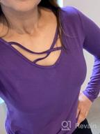картинка 1 прикреплена к отзыву Amoretu Женская летняя блуза: повседневная футболка с короткими рукавами и модным дизайном в виде перекрещивающихся полосок от Jamie Sand