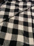img 1 attached to Super Soft BOBOR Buffalo Plaid Throw Blanket - Black And White Checker Pattern For Christmas, Couch, Bed - Lightweight And Fuzzy Decorative Blanket, 50"X60 review by George Ahmed