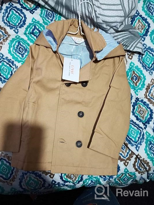 img 1 attached to 🧥 LJYH Toddler Classic Peacoat with Hood – Boys' Jackets & Coats review by Mike Hicks