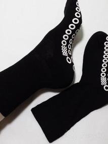 img 6 attached to 4 Pairs Black Large JSPA Business Crew Socks Soft Outdoor Recreation Light Weight Casual