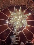 img 1 attached to 🌟 Lewondr Silver Christmas Star Tree Topper with Lights - Battery Powered Bethlehem Star Lighted Xmas Tree Ornament for Indoor Holiday review by Jayson Sharma