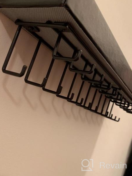 img 1 attached to 25 Hooks Wall Mount Jewelry Organizer - JACKCUBE DESIGN Aesthetic Hanging Necklace Bracelet Holder Shelf With Black Decor MK124B review by Amy Patton