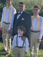 img 1 attached to Hanerdun Kids Suspenders Bowtie Sets: Stylish Adjustables for Boys and Girls review by Vic Alexander