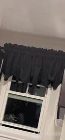 img 6 attached to Enhance Your Home Privacy And Style With H.VERSAILTEX 4 Panels Blackout Scalloped Valance Curtains, 52" W X 18" L – Dove Gray