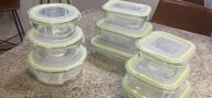 картинка 1 прикреплена к отзыву Оставайтесь свежими и организованными с контейнерами для хранения из стекла Bayco - 9 наборов герметичных контейнеров для приготовления пищи в синем цвете. от Muharik Khalifa