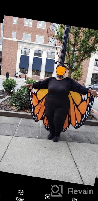 img 1 attached to Flying High With Butterfly Shawl: The Perfect Costume Accessory For Women review by Shameka Brown