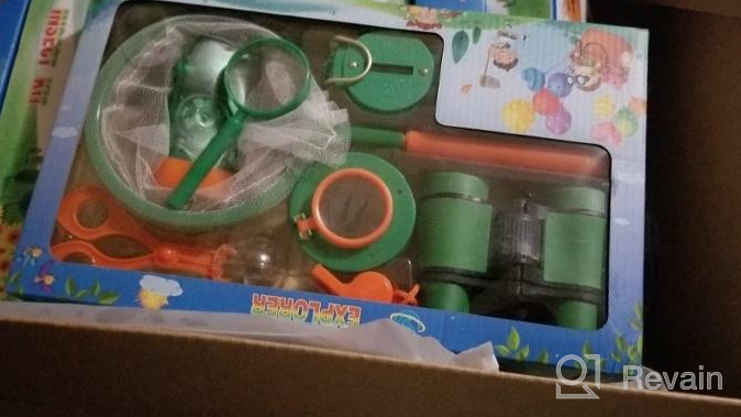 img 1 attached to 🦟 Optimal Outdoor Bug Catcher Kit for Boys Age 4-8: Includes Binoculars, Compass, Magnifying Glass, Butterfly Net - Perfect Explorer Toys Gift review by John Goerge