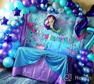 img 1 attached to Mermaid Balloon Garland Kit With 121Pcs Including Mermaid Tail Foil Balloons And Light Blue Foil Fringe Curtain For Under The Sea Party Decorations - JOYYPOP (Silver Color) review by Jason Flores